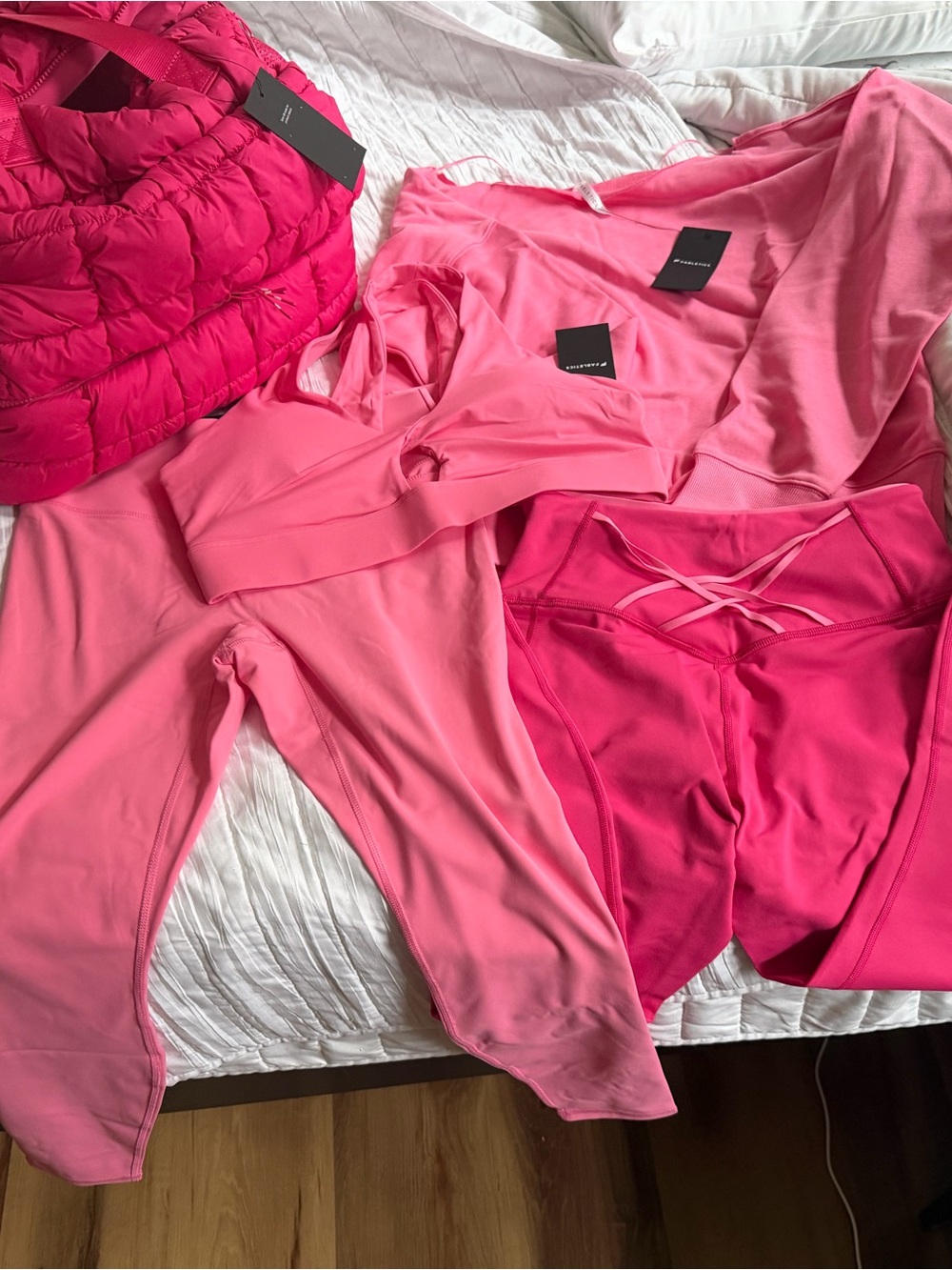 Fabletics Pink & Hot Pink Mixed Activewear Set